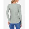 image:imageANRABESS Womens Long Sleeve Shirts V Neck Ribbed Knit Slim Fit Lightweight Sweater 2025 Fall Dressy Casual Travel Work TopsLight Green