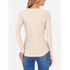 image:imageANRABESS Womens Long Sleeve Shirts V Neck Ribbed Knit Slim Fit Lightweight Sweater 2025 Fall Dressy Casual Travel Work TopsLight Khaki