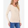 image:imageANRABESS Womens Long Sleeve Shirts V Neck Ribbed Knit Slim Fit Lightweight Sweater 2025 Fall Dressy Casual Travel Work TopsLight Khaki