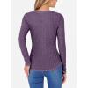 image:imageANRABESS Womens Long Sleeve Shirts V Neck Ribbed Knit Slim Fit Lightweight Sweater 2025 Fall Dressy Casual Travel Work TopsPurple