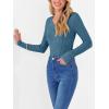 image:imageANRABESS Womens Long Sleeve Shirts V Neck Ribbed Knit Slim Fit Lightweight Sweater 2025 Fall Dressy Casual Travel Work TopsTeal