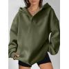 image:imageANRABESS Womens Oversized Hoodies V Neck Sweatshirts Fleece Long Sleeve Pullover Y2K Clothes 2025 Fall Trendy OutfitsArmy Green
