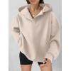 image:imageANRABESS Womens Oversized Hoodies V Neck Sweatshirts Fleece Long Sleeve Pullover Y2K Clothes 2025 Fall Trendy OutfitsBeige