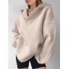 image:imageANRABESS Womens Oversized Hoodies V Neck Sweatshirts Fleece Long Sleeve Pullover Y2K Clothes 2025 Fall Trendy OutfitsBeige