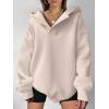 image:imageANRABESS Womens Oversized Hoodies V Neck Sweatshirts Fleece Long Sleeve Pullover Y2K Clothes 2025 Fall Trendy OutfitsBeige