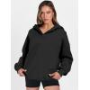 image:imageANRABESS Womens Oversized Hoodies V Neck Sweatshirts Fleece Long Sleeve Pullover Y2K Clothes 2025 Fall Trendy OutfitsBlack