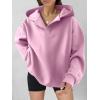 image:imageANRABESS Womens Oversized Hoodies V Neck Sweatshirts Fleece Long Sleeve Pullover Y2K Clothes 2025 Fall Trendy OutfitsBright Pink