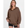 image:imageANRABESS Womens Oversized Hoodies V Neck Sweatshirts Fleece Long Sleeve Pullover Y2K Clothes 2025 Fall Trendy OutfitsCoffee