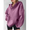 image:imageANRABESS Womens Oversized Hoodies V Neck Sweatshirts Fleece Long Sleeve Pullover Y2K Clothes 2025 Fall Trendy OutfitsDark Pink