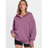 image:imageANRABESS Womens Oversized Hoodies V Neck Sweatshirts Fleece Long Sleeve Pullover Y2K Clothes 2025 Fall Trendy OutfitsDark Pink