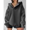 image:imageANRABESS Womens Oversized Hoodies V Neck Sweatshirts Fleece Long Sleeve Pullover Y2K Clothes 2025 Fall Trendy OutfitsDeep Grey