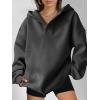 image:imageANRABESS Womens Oversized Hoodies V Neck Sweatshirts Fleece Long Sleeve Pullover Y2K Clothes 2025 Fall Trendy OutfitsDeep Grey