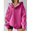 image:imageANRABESS Womens Oversized Hoodies V Neck Sweatshirts Fleece Long Sleeve Pullover Y2K Clothes 2025 Fall Trendy OutfitsHot Pink
