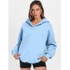 image:imageANRABESS Womens Oversized Hoodies V Neck Sweatshirts Fleece Long Sleeve Pullover Y2K Clothes 2025 Fall Trendy OutfitsLight Blue