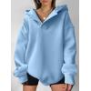 image:imageANRABESS Womens Oversized Hoodies V Neck Sweatshirts Fleece Long Sleeve Pullover Y2K Clothes 2025 Fall Trendy OutfitsLight Blue
