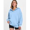 image:imageANRABESS Womens Oversized Hoodies V Neck Sweatshirts Fleece Long Sleeve Pullover Y2K Clothes 2025 Fall Trendy OutfitsLight Blue