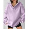 image:imageANRABESS Womens Oversized Hoodies V Neck Sweatshirts Fleece Long Sleeve Pullover Y2K Clothes 2025 Fall Trendy OutfitsLight Purple