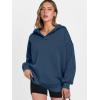 image:imageANRABESS Womens Oversized Hoodies V Neck Sweatshirts Fleece Long Sleeve Pullover Y2K Clothes 2025 Fall Trendy OutfitsNavy Blue