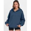 image:imageANRABESS Womens Oversized Hoodies V Neck Sweatshirts Fleece Long Sleeve Pullover Y2K Clothes 2025 Fall Trendy OutfitsNavy Blue