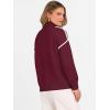 image:imageANRABESS Womens Quarter Zip Sweaters Fall Long Sleeve V Neck Shirts Collared Business Casual Tops Knit Pullover SweatshirtsBurgund