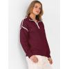 image:imageANRABESS Womens Quarter Zip Sweaters Fall Long Sleeve V Neck Shirts Collared Business Casual Tops Knit Pullover SweatshirtsBurgund