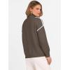 image:imageANRABESS Womens Quarter Zip Sweaters Fall Long Sleeve V Neck Shirts Collared Business Casual Tops Knit Pullover SweatshirtsCoffee