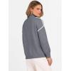 image:imageANRABESS Womens Quarter Zip Sweaters Fall Long Sleeve V Neck Shirts Collared Business Casual Tops Knit Pullover SweatshirtsDark Grey