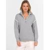 image:imageANRABESS Womens Quarter Zip Sweaters Fall Long Sleeve V Neck Shirts Collared Business Casual Tops Knit Pullover SweatshirtsGrey