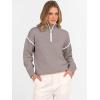 image:imageANRABESS Womens Quarter Zip Sweaters Fall Long Sleeve V Neck Shirts Collared Business Casual Tops Knit Pullover SweatshirtsGrey Khaki
