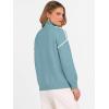 image:imageANRABESS Womens Quarter Zip Sweaters Fall Long Sleeve V Neck Shirts Collared Business Casual Tops Knit Pullover SweatshirtsLight Blue