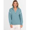 image:imageANRABESS Womens Quarter Zip Sweaters Fall Long Sleeve V Neck Shirts Collared Business Casual Tops Knit Pullover SweatshirtsLight Blue