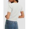 image:imageANRABESS Womens Short Sleeve Sweaters Cropped V Neck Business Casual Lightweight Sweater Tops Summer Spring Clothes 2026White