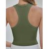 image:imageANRABESS Womens Sleeveless Square Neck Tank Tops Summer Racerback Workout Top Ribbed Knit Slim Fit Basic 2026 Casual ClothesArmy Green