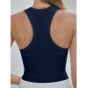 image:imageANRABESS Womens Sleeveless Square Neck Tank Tops Summer Racerback Workout Top Ribbed Knit Slim Fit Basic 2026 Casual ClothesNavy Blue