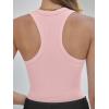 image:imageANRABESS Womens Sleeveless Square Neck Tank Tops Summer Racerback Workout Top Ribbed Knit Slim Fit Basic 2026 Casual ClothesPink