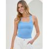 image:imageANRABESS Womens Sleeveless Square Neck Tank Tops Summer Racerback Workout Top Ribbed Knit Slim Fit Basic 2026 Casual ClothesSky Blue