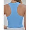 image:imageANRABESS Womens Sleeveless Square Neck Tank Tops Summer Racerback Workout Top Ribbed Knit Slim Fit Basic 2026 Casual ClothesSky Blue