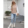 image:imageANRABESS Womens Sweater Vest Summer Sleeveless Crewneck Ribbed Knit Side Button Loose Pullover Tank Tops 2025 Fall OutfitsFlush Pink