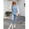image:imageANRABESS Womens Sweater Vest Summer Sleeveless Crewneck Ribbed Knit Side Button Loose Pullover Tank Tops 2025 Fall OutfitsLight Blue