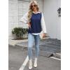 image:imageANRABESS Womens Sweater Vest Summer Sleeveless Crewneck Ribbed Knit Side Button Loose Pullover Tank Tops 2025 Fall OutfitsNavy Blue