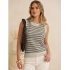 image:imageANRABESS Womens Sweater Vest Top Striped Sleeveless Lightweight Knit Tank Tops 2026 Summer Spring Clothes Vacation OutfitsApricot Black