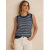 image:imageANRABESS Womens Sweater Vest Top Striped Sleeveless Lightweight Knit Tank Tops 2026 Summer Spring Clothes Vacation OutfitsNavy Blue White