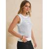 image:imageANRABESS Womens Sweater Vest Top Striped Sleeveless Lightweight Knit Tank Tops 2026 Summer Spring Clothes Vacation OutfitsWhite Light Blue