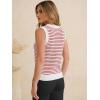 image:imageANRABESS Womens Sweater Vest Top Striped Sleeveless Lightweight Knit Tank Tops 2026 Summer Spring Clothes Vacation OutfitsWhite Red