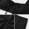 image:imageANRABESS Bikini Sets for Women Two Piece Swimsuit Cutout String Ruched High Waisted Bathing Suits Summer 2026 Beach SwimwearBlack