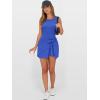 image:imageANRABESS Women Summer Sleeveless Bodycon Tie Waist Romper Skort Mini Tennis Athletic Dress Built Shorts Casual Vacation DressRoyal Blue