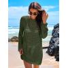 image:imageANRABESS Women Swimsuit Crochet Swim Cover Up 2026 Summer Bathing Suit Swimwear Mesh Knit Beach Dress Vacation OutfitsArmy Green