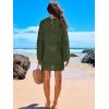 image:imageANRABESS Women Swimsuit Crochet Swim Cover Up 2026 Summer Bathing Suit Swimwear Mesh Knit Beach Dress Vacation OutfitsArmy Green