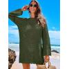 image:imageANRABESS Women Swimsuit Crochet Swim Cover Up 2026 Summer Bathing Suit Swimwear Mesh Knit Beach Dress Vacation OutfitsArmy Green
