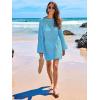 image:imageANRABESS Women Swimsuit Crochet Swim Cover Up 2026 Summer Bathing Suit Swimwear Mesh Knit Beach Dress Vacation OutfitsBlue